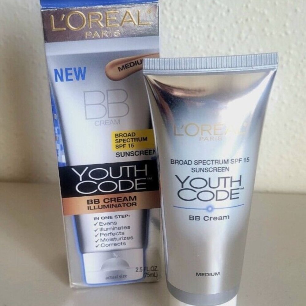 L'Oreal Youth Code BB Cream Illuminator SPF15 Medium 2.5 Oz LNew in Package RARE